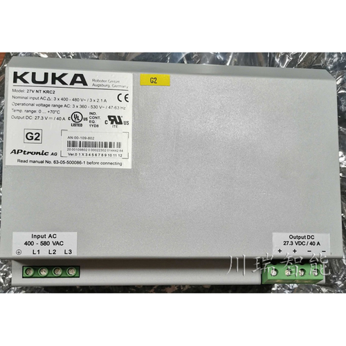 109802 KUKA库卡机器人配件 供电电源 27VDC 40A PH1013-2840