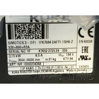 00-234-388 KUKA库卡机器人配件 伺服电机1FK7084-2AF71-1SH9-Z S30+X90+R3A